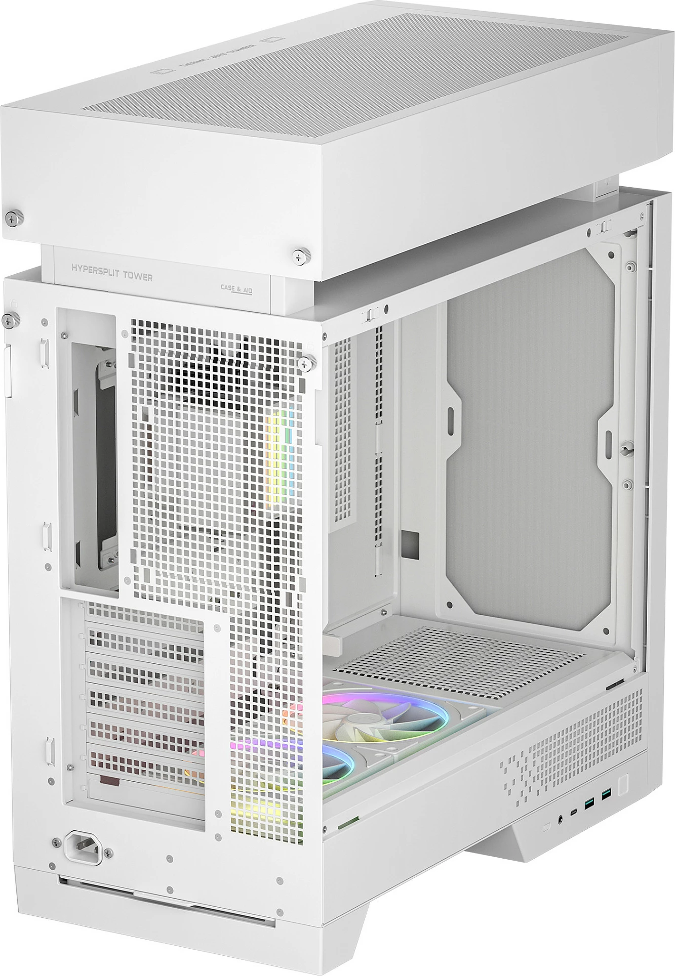 Kasë DeepCool CL6600, Midi Tower, ATX/micro ATX/Mini-ITX, xham i temperuar, RGB, e bardhë