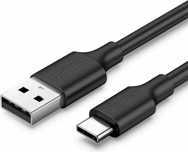 Kabllo USB-A 2.0 në USB-C UGREEN 60118, 2m, 3A, e zezë, polybag