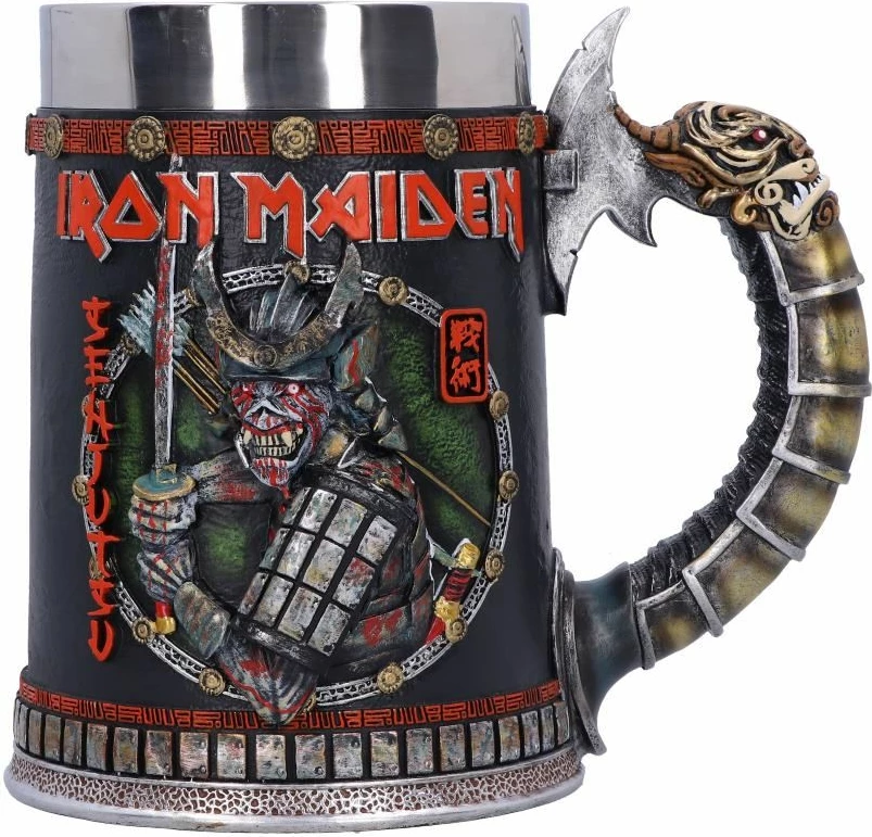 Krigël NEMESIS NOW Iron Maiden Senjutsu "Samurai Eddie", rezinë me insert inox të heqshëm