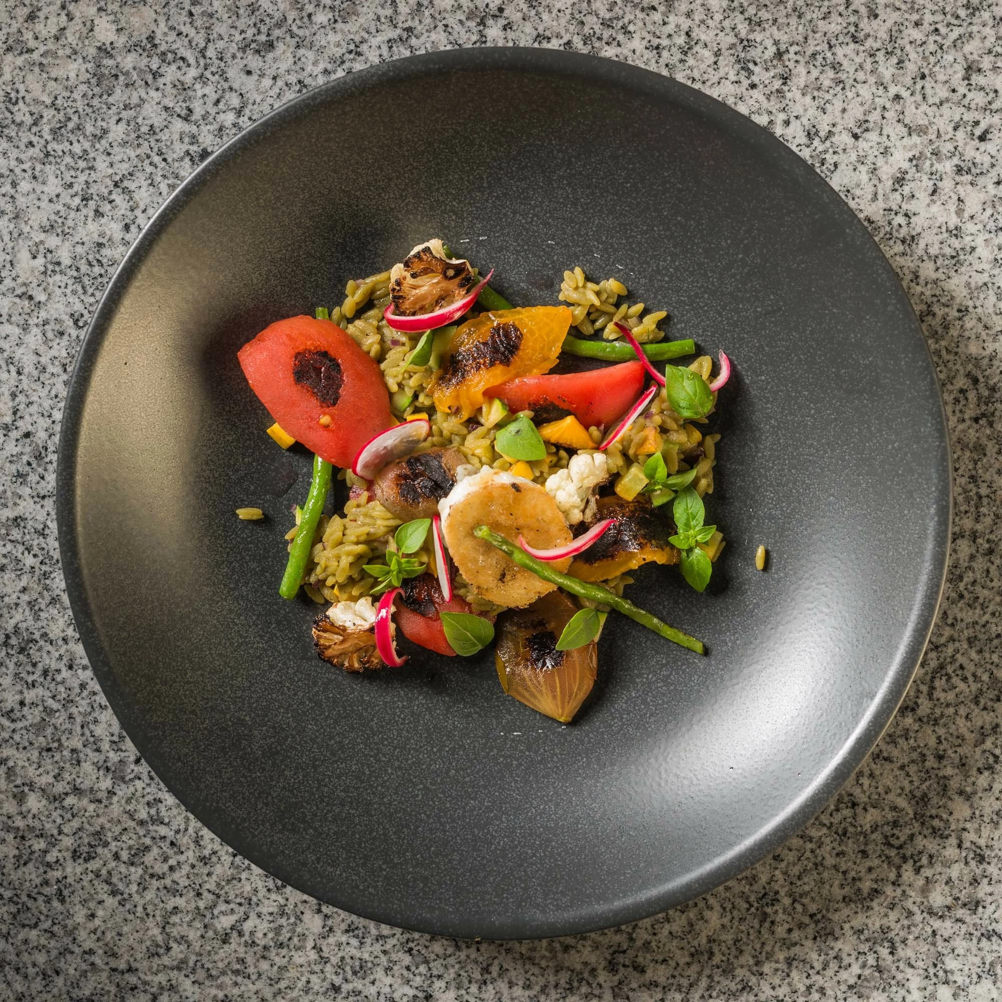 Pjatë pice Porland Seasons Coal Ø280 mm porcelan, e zezë, set 6 copë