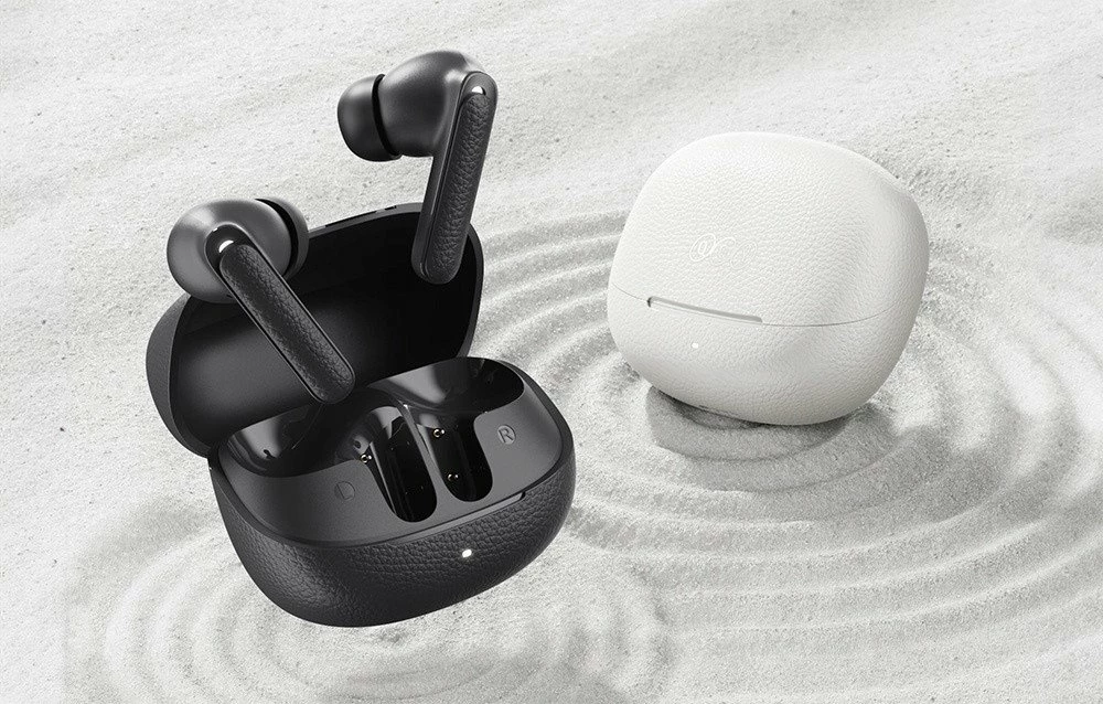 Kufje QCY Buds HT15, ANC, TWS, Bluetooth 5.4, 6 mikrofona, IPX4, deri 25 orë me kuti, të bardha