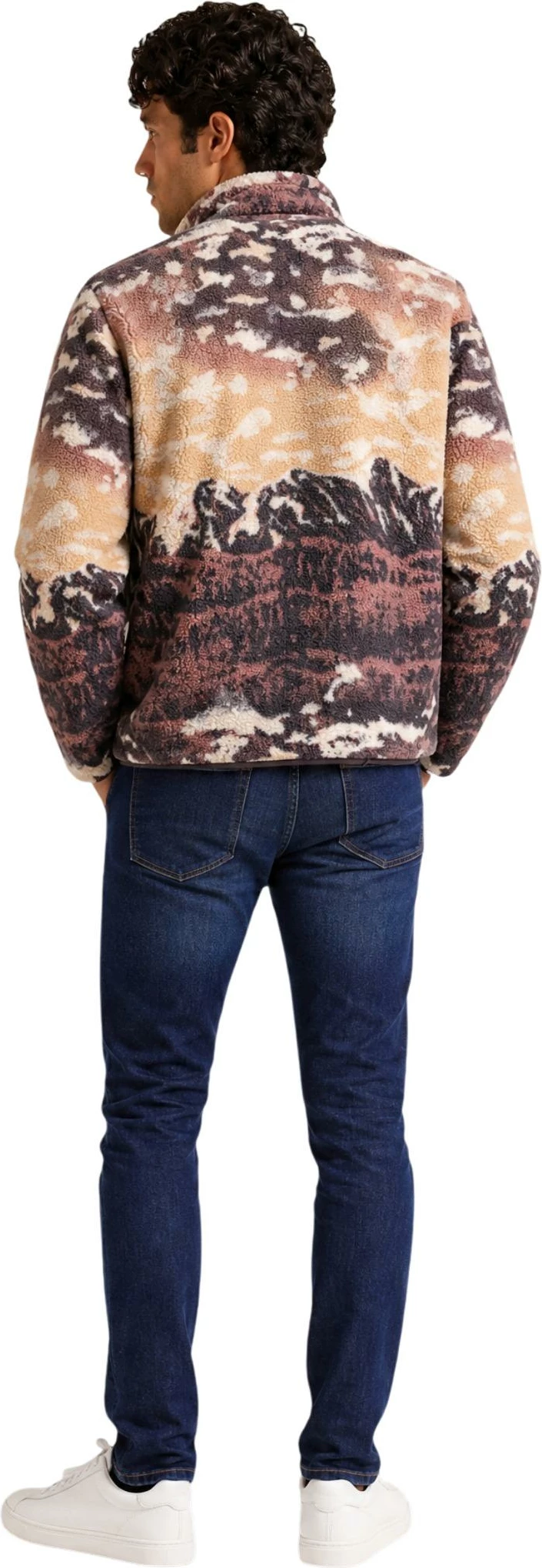 Duks për meshkuj Columbia Helvetia™ II Printed Half Snap Fleece, kafe [Madhësia: L]