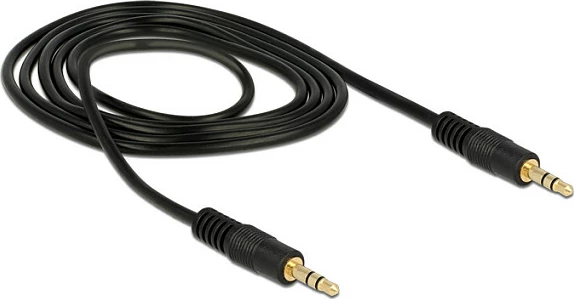 Kabllo audio DeLOCK 3.5mm M/M, 1 m, e zezë