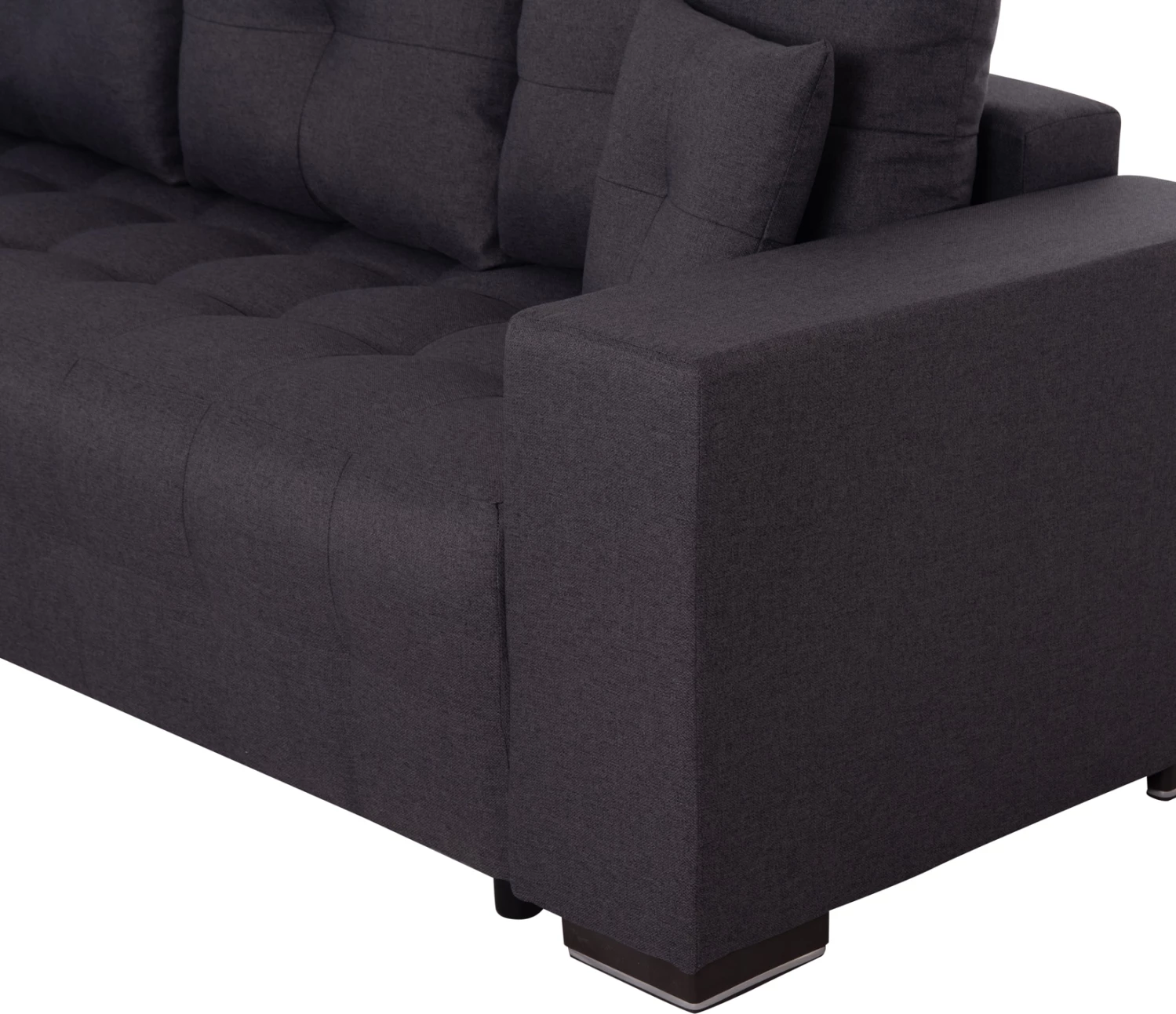 Kënd-sofë me hapësirë për magazinim, Trendston FH3302.01L, material gri, 298x177x95cm