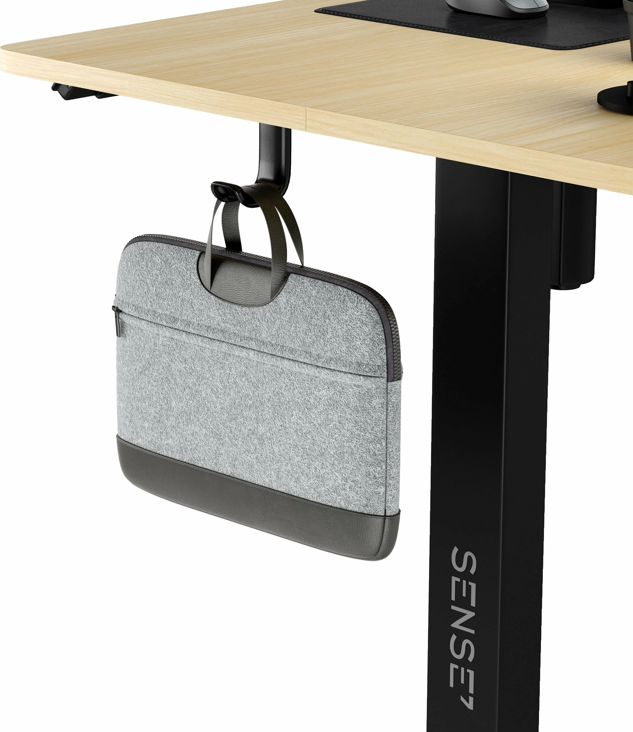 Tavolinë elektrike SENSE7 NOJO, rregullim lartësie 72-118 cm, 120x60 cm, memorie 3 pozicione, ngarkesë max 70 kg, E zezë/Pishë