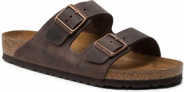 Sandale Birkenstock Arizona 52531, nr. 47, lëkurë nubuk e vajosur, shollë EVA, kafe