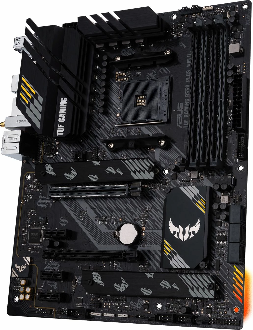 Pllakë amë Asus TUF GAMING B550-PLUS WIFI II ATX, WiFi 6, Bluetooth, 2.5G LAN, 4x DDR4 deri 128GB, e zezë