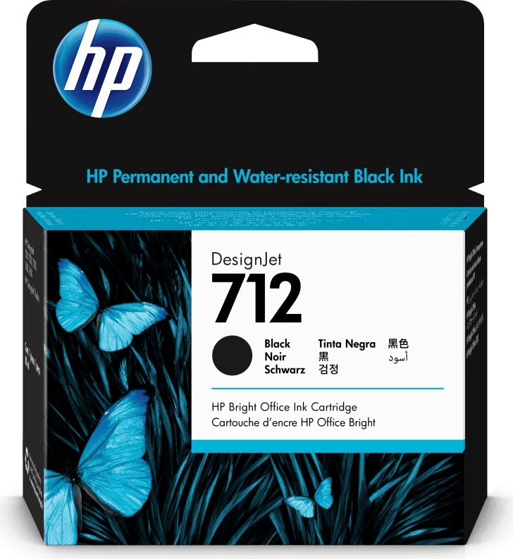 Kartush boje, HP DesignJet 712 (3ED71A), XL 80 ml, e zezë