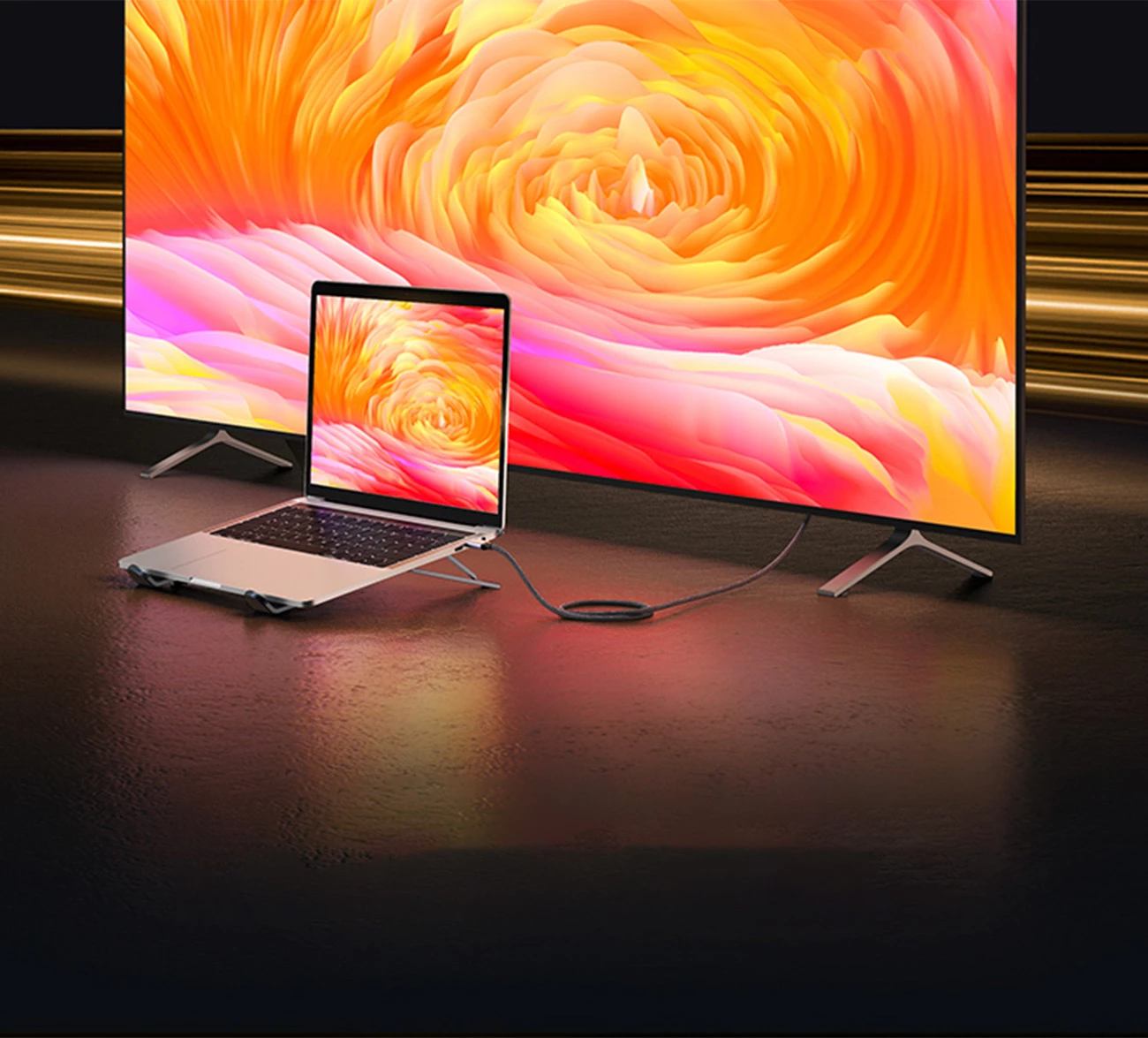 Kabllo USB-C në HDMI 2.1 Ugreen CM565, 1.5m, Gri