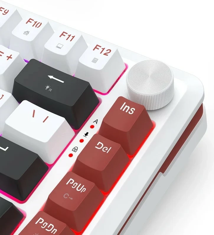 Tastierë gaming Redragon K721WRB-RGB-M Stormhunter, 75%, RGB, Hot-Swap, e bardhë