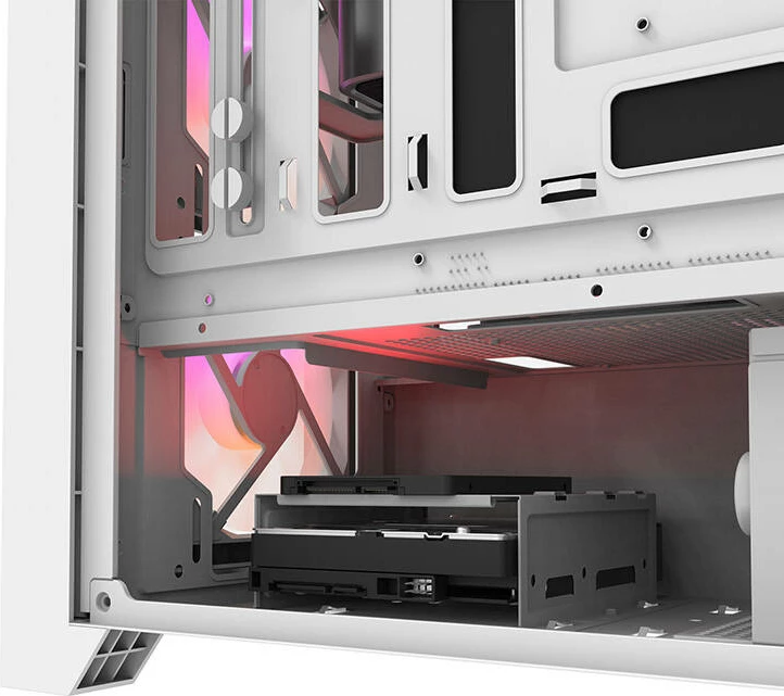 Kasë Darkflash DRX70 MESH, Middle Tower, 4 ventilatorë RGB, e bardhë