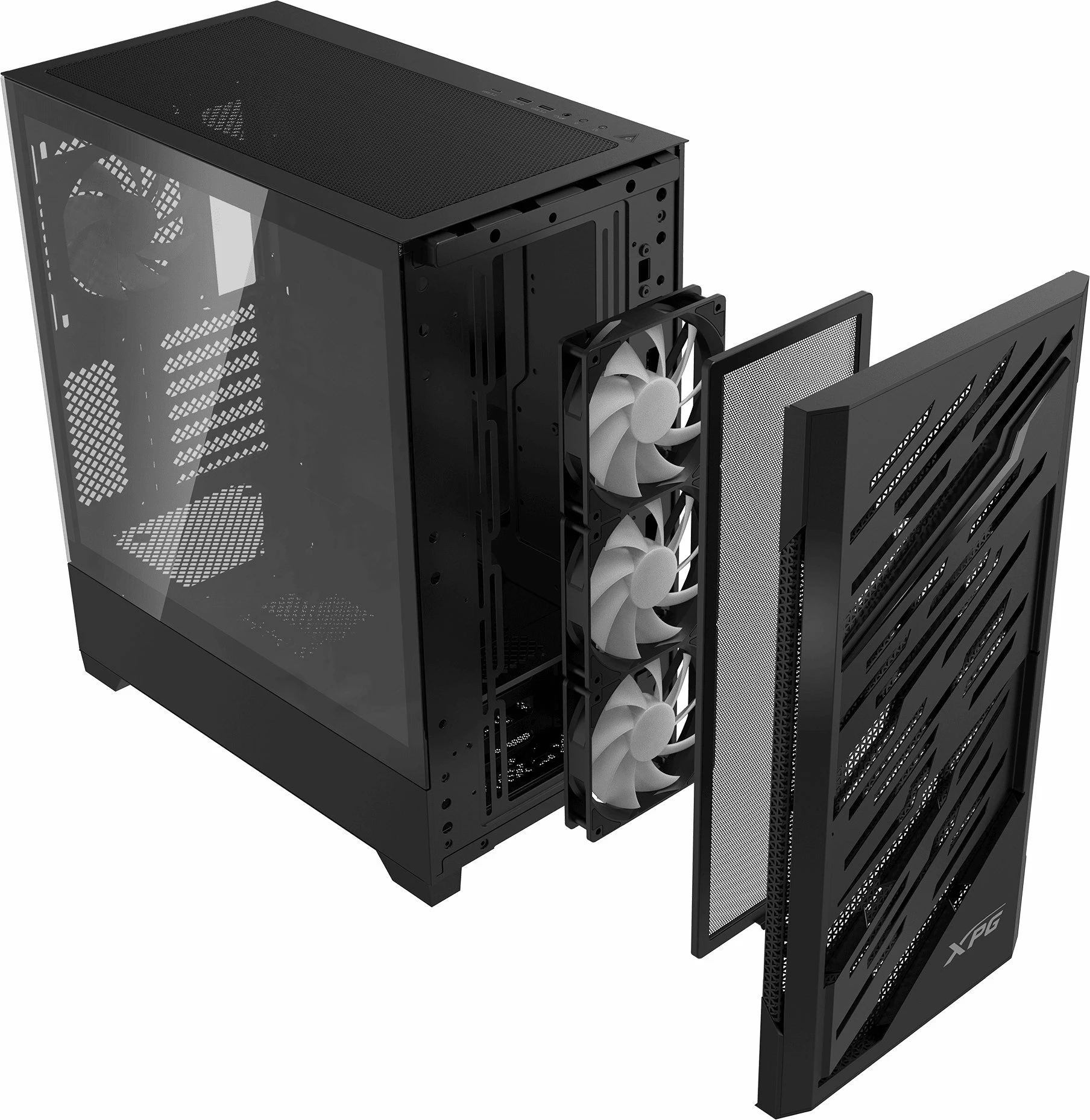Kasë XPG Starker Air BTF ARGB (STARKERAIRBTFMTA-BKCWW) Midi Tower ATX/E-ATX, USB-C, 4x 120mm ARGB fan, e zezë