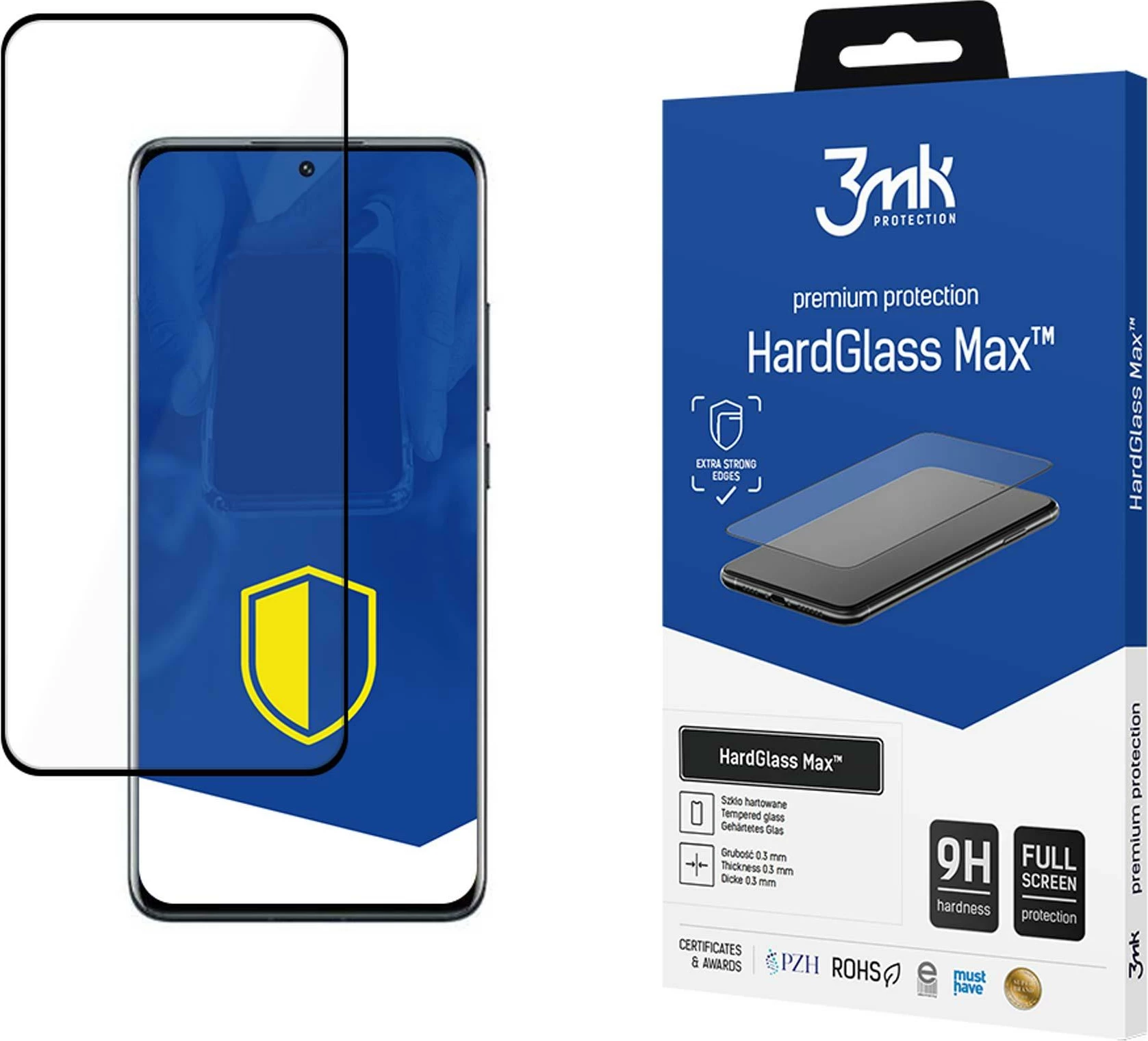 Xham mbrojtës 3mk HardGlass Max për Xiaomi 12 / 12X, 9H