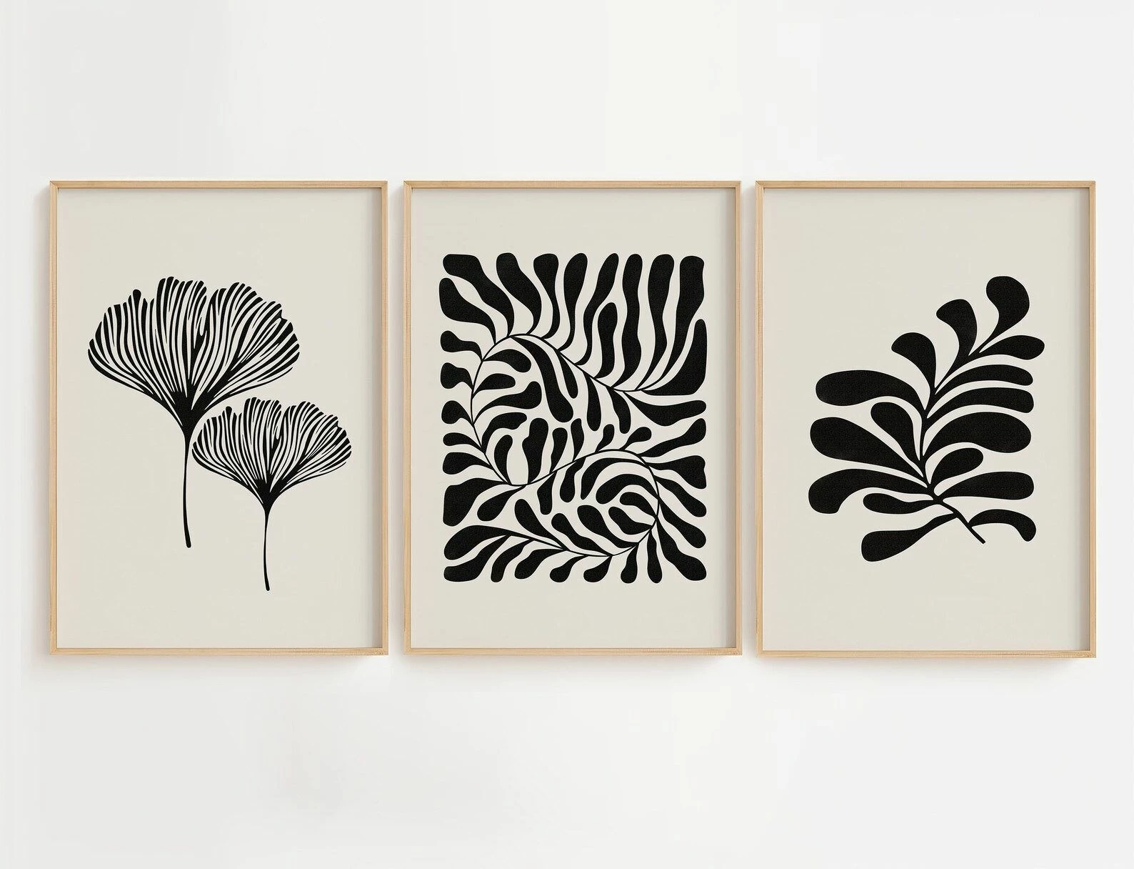 Set pikturash dekorative me kornizë, 3 copë, Wallity, Artvmodel31-Ahsap