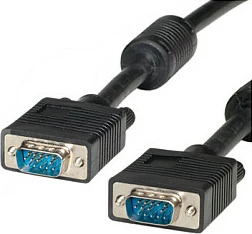 Kabllo VGA ROLINE HQ, 3 m, Male/Male, me ferrit, e zezë