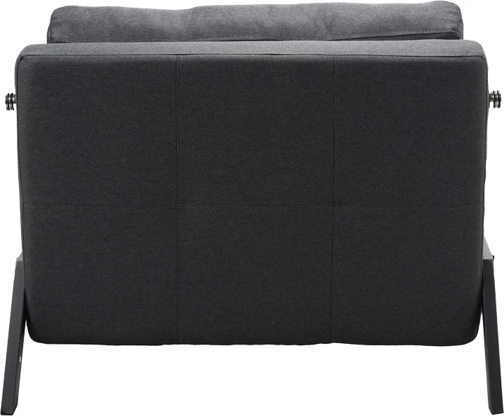 Fotelje-shtrat Fancy, ngjyrë antracit, këmbë metalike të zeza, 95x98x70cm