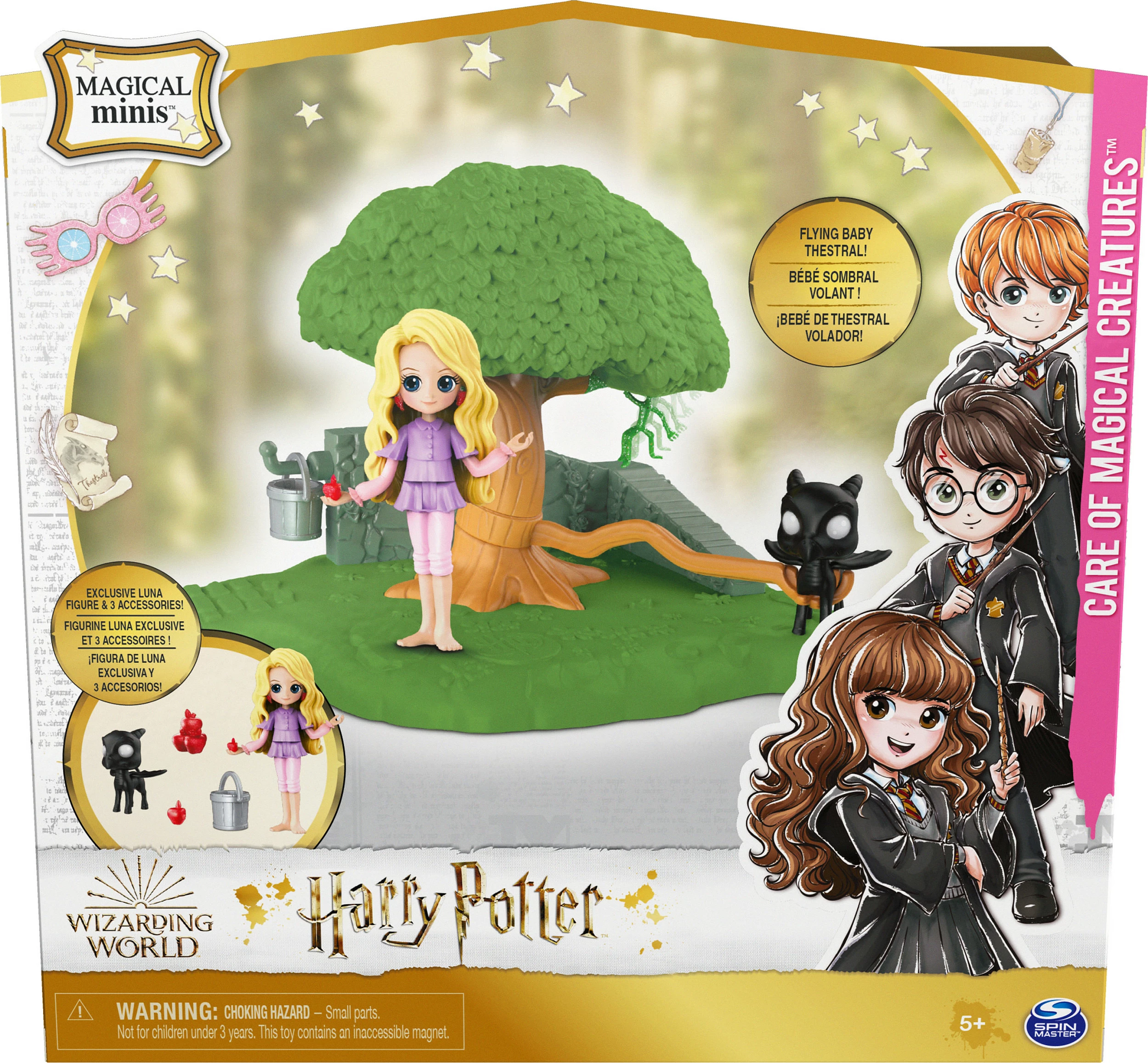 Set lojërash Spin Master Wizarding World Harry Potter Magical Minis Care of Magical Creatures, Luna Lovegood 7.5 cm, shumëngjyrësh