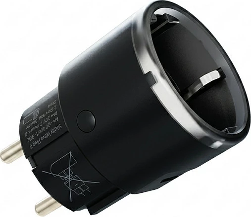 Prizë smart Shelly Wave Plug S, Z-Wave LR, e zezë