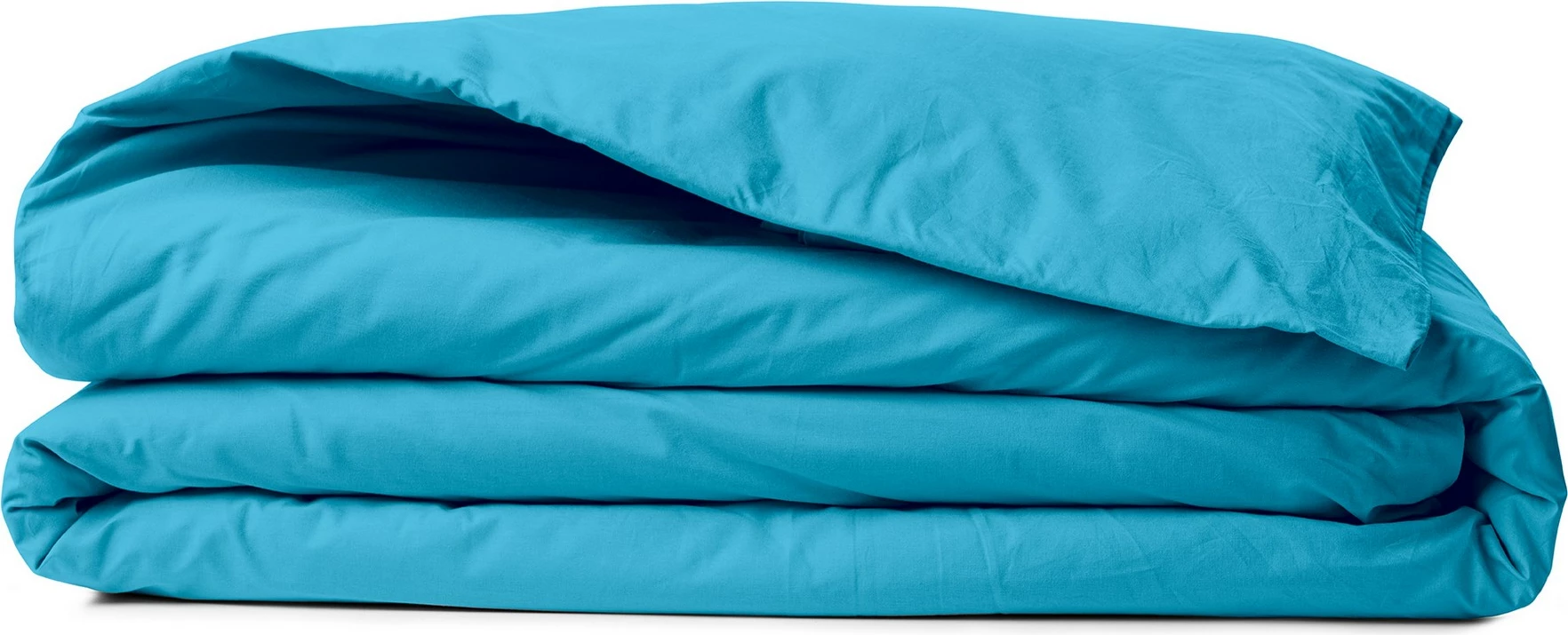 Mbulesë për jorgan King, pambuk ranforce, ngjyrë turquoise, L'essentiel, 240x220cm