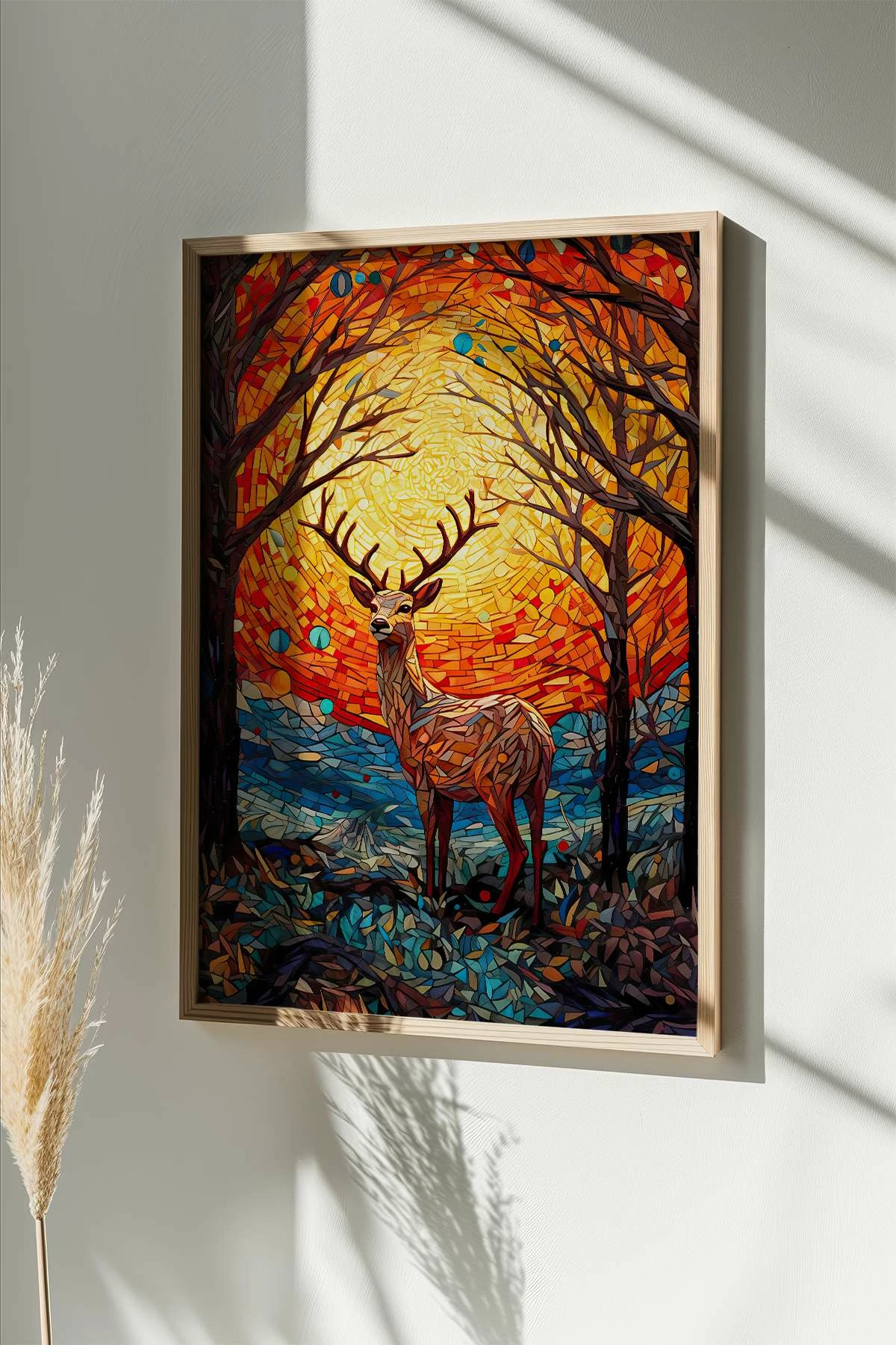 Pikturë dekorative me kornizë, shumëngjyrëshe, Wallity, Mscartmdl4, 33x48cm