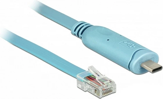 Kabllo konzole DeLOCK 63914, USB-C në RJ45, 3 m, blu
