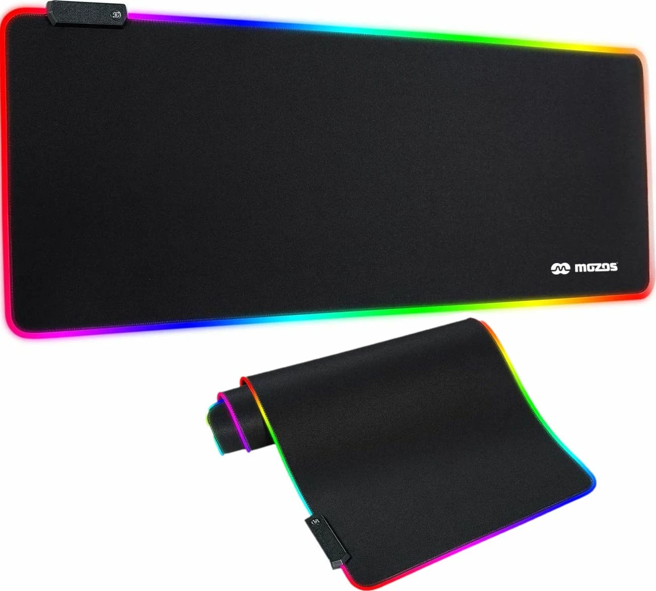 Mauspad Mozos Gaming-MP XXL 90x40cm RGB, e zezë