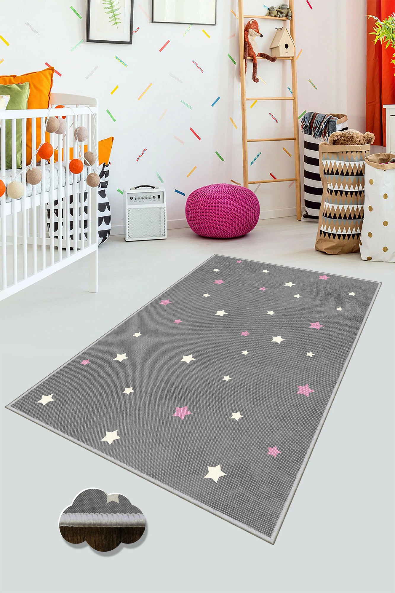 Qilim për korridor, shumëngjyrësh, 100x200cm, Conceptum Hypnose, WOOKECE020-PEMBE