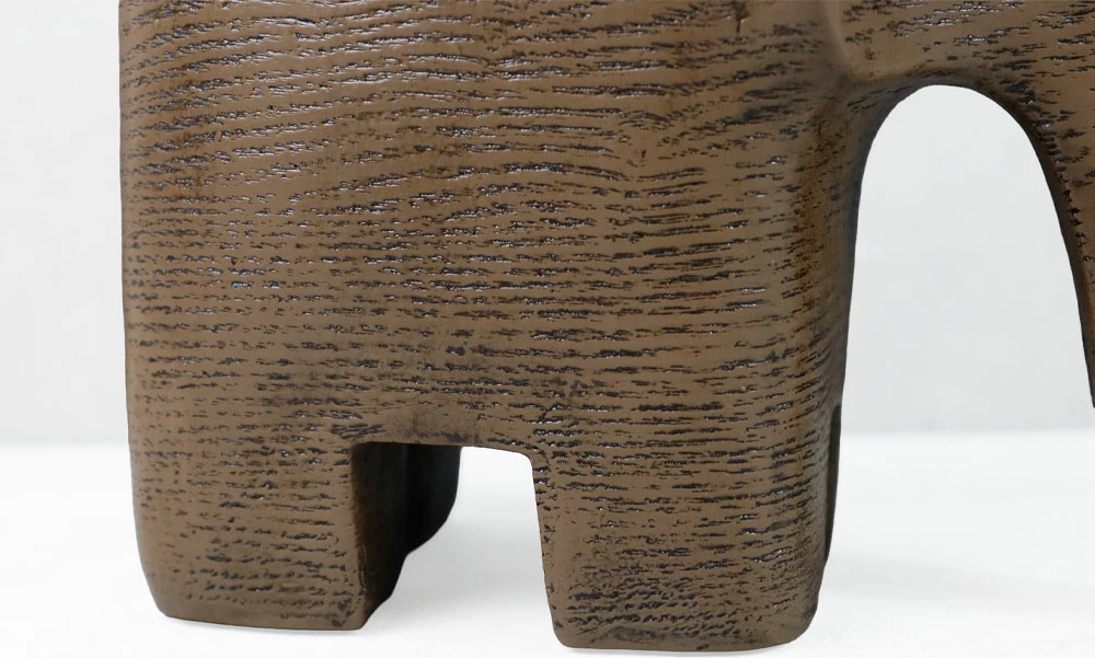 Dekor elefant ZAMBIA.1, ngjyrë kafe, 16.5x9x18cm, polirezine