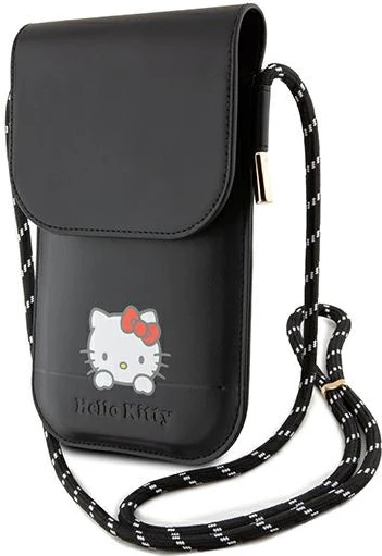 Mbështjellës Hello Kitty Leather Daydreaming Cord, lëkurë artificiale, i zi