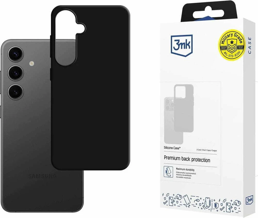 Mbështjellës silikoni 3MK Silicone Case për Samsung Galaxy S24 (SM-S921), i zi