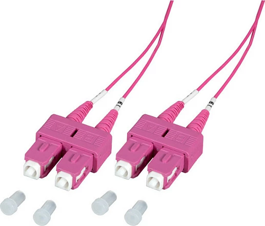 Kabllo patch fibra optike EFB Elektronik SC-SC OM4 Duplex 10m LSZH, vjollcë