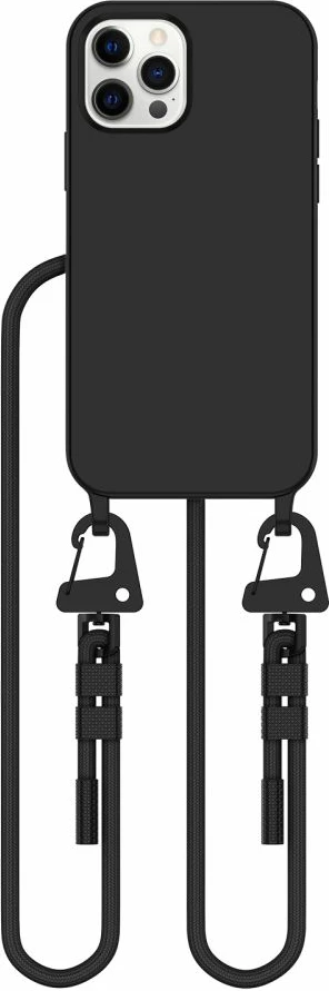 Mbështjellës Tech-Protect Magnecklace për iPhone 12/12 Pro, MagSafe, i zi me litar