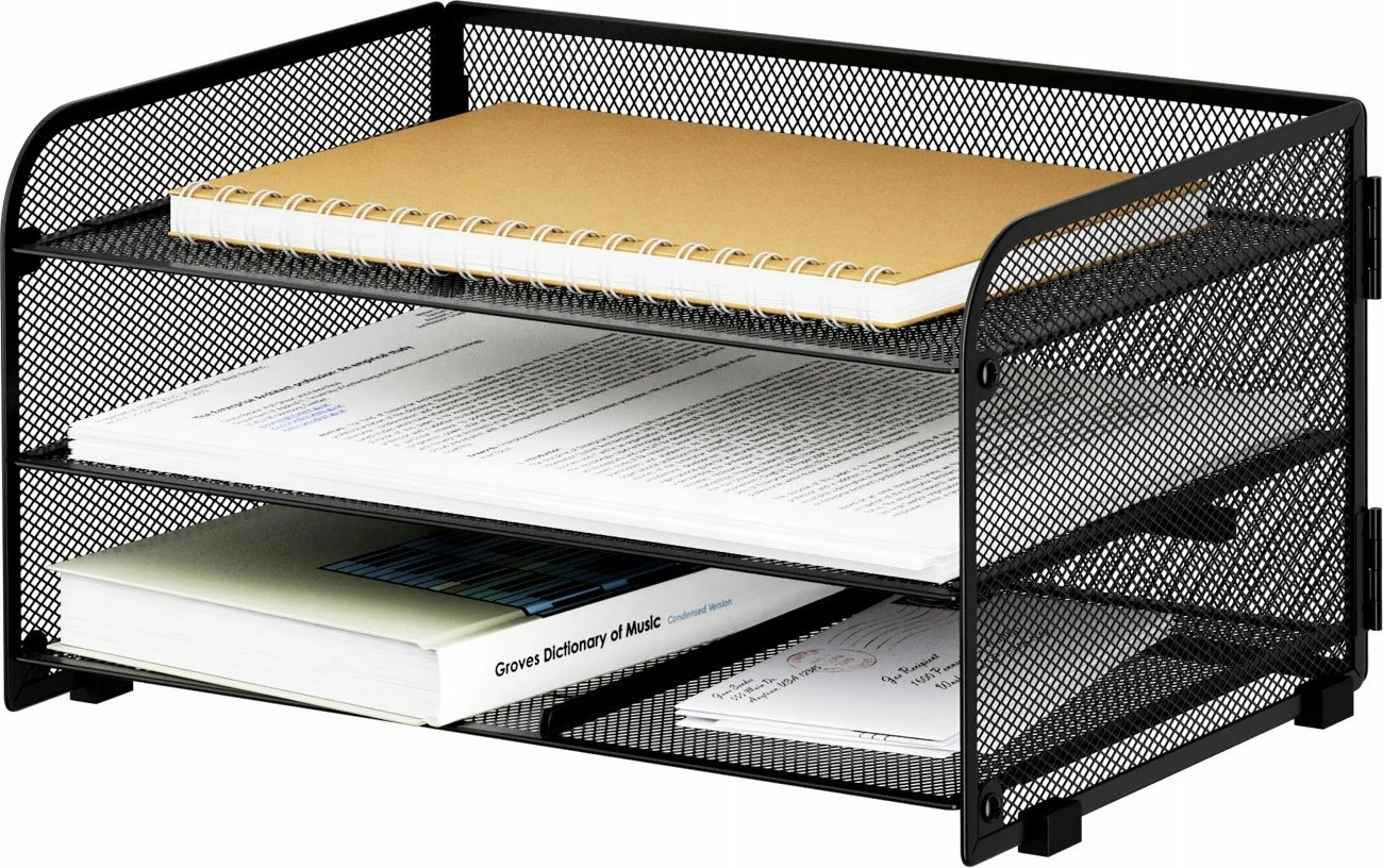 Organizator tavoline Jan Nowak 3 sirtarë 175x325x235 mm, i zi