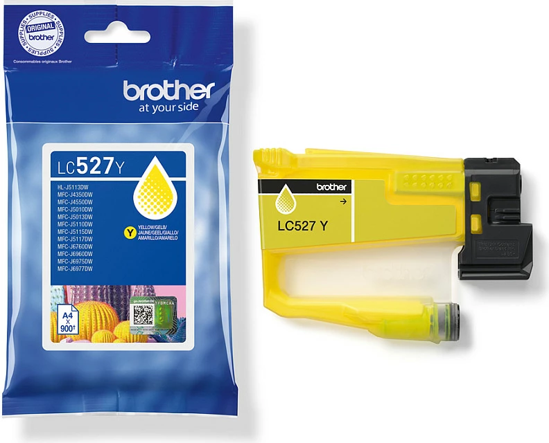 Kartrixh boje Brother LC527Y, 900 faqe, e verdhë