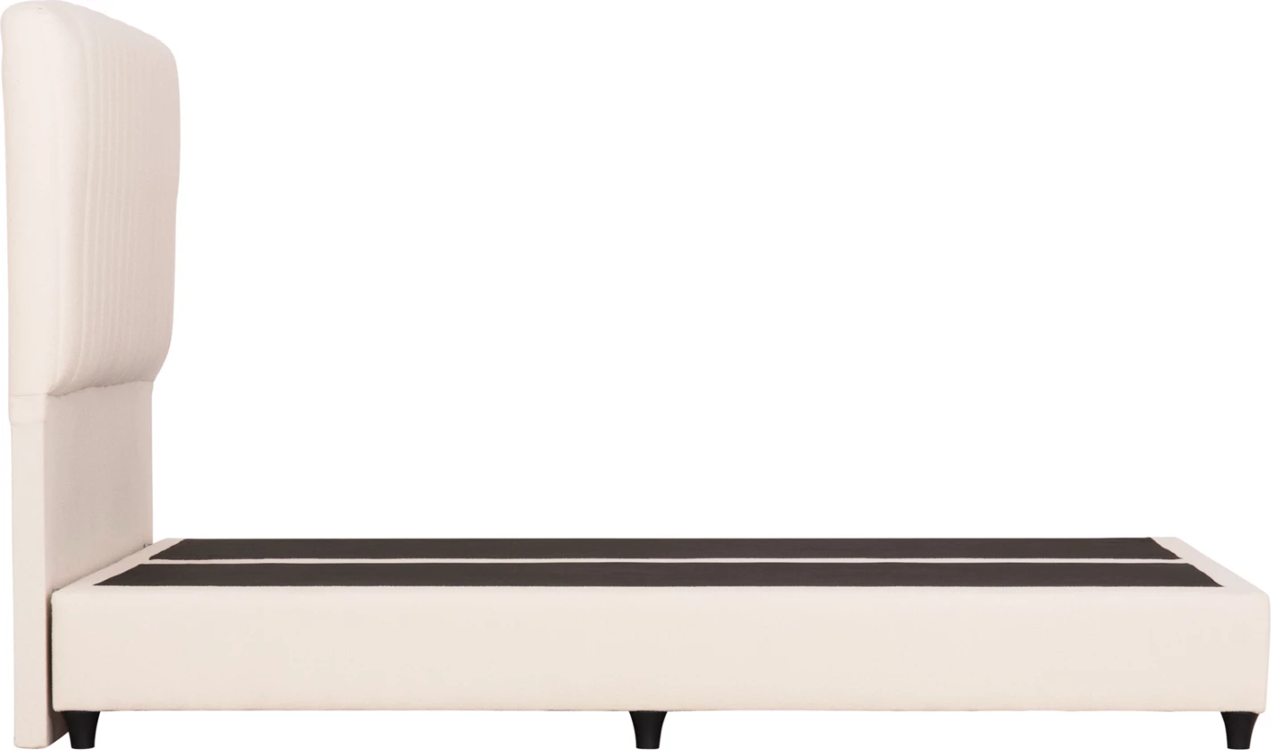 Krevat dopio LUTHER, material stof, ngjyrë bezhë, për dyshek 160x200cm