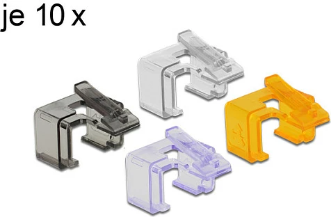 Klip riparimi RJ45 DeLOCK 86422, set 40 copë, multikolor