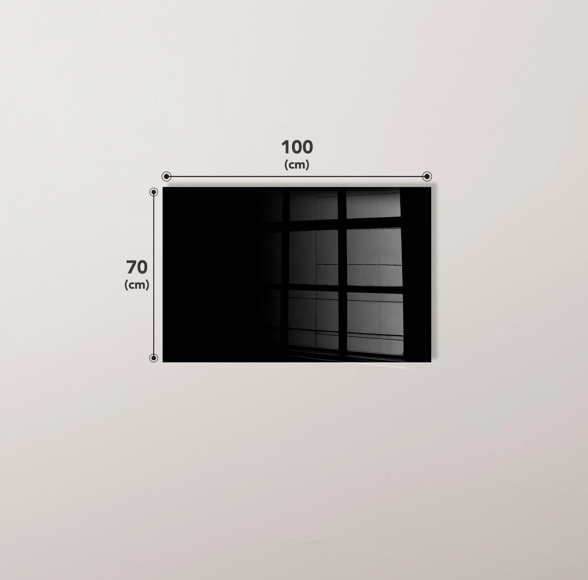 Pikturë dekorative prej xhami të temperuar, Wallity 2293, 70x100cm