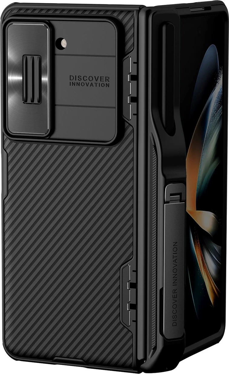 Mbështjellës Nillkin CamShield Fold Case për Samsung Galaxy Z Fold 5, me mbajtëse për stilolaps, e zezë