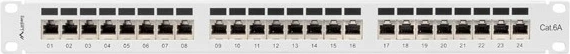 Patchpanel Lanberg PPSA-1024-S, 24 porta, 1U, CAT 6a, Gri