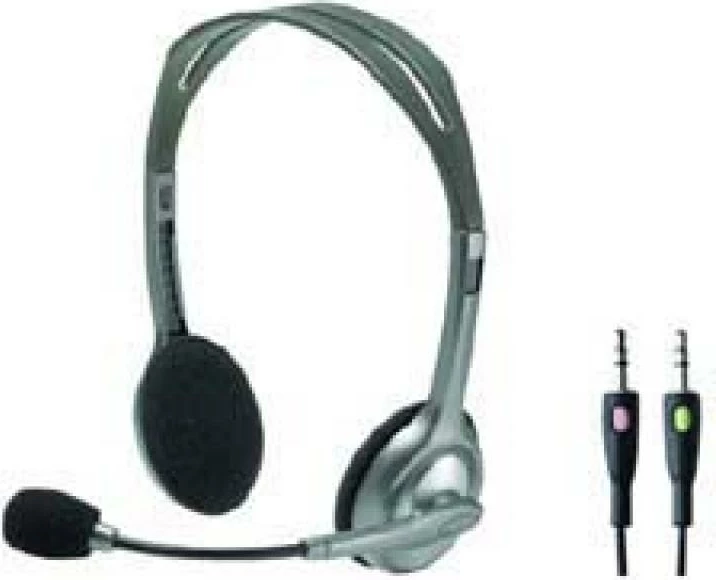 Kufje me mikrofon Logitech H110, 3.5mm (981-000271), gri/zi