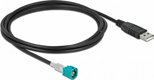 Kabllo DeLOCK HSD Z në USB 2.0 Type-A, 2 m, e zezë