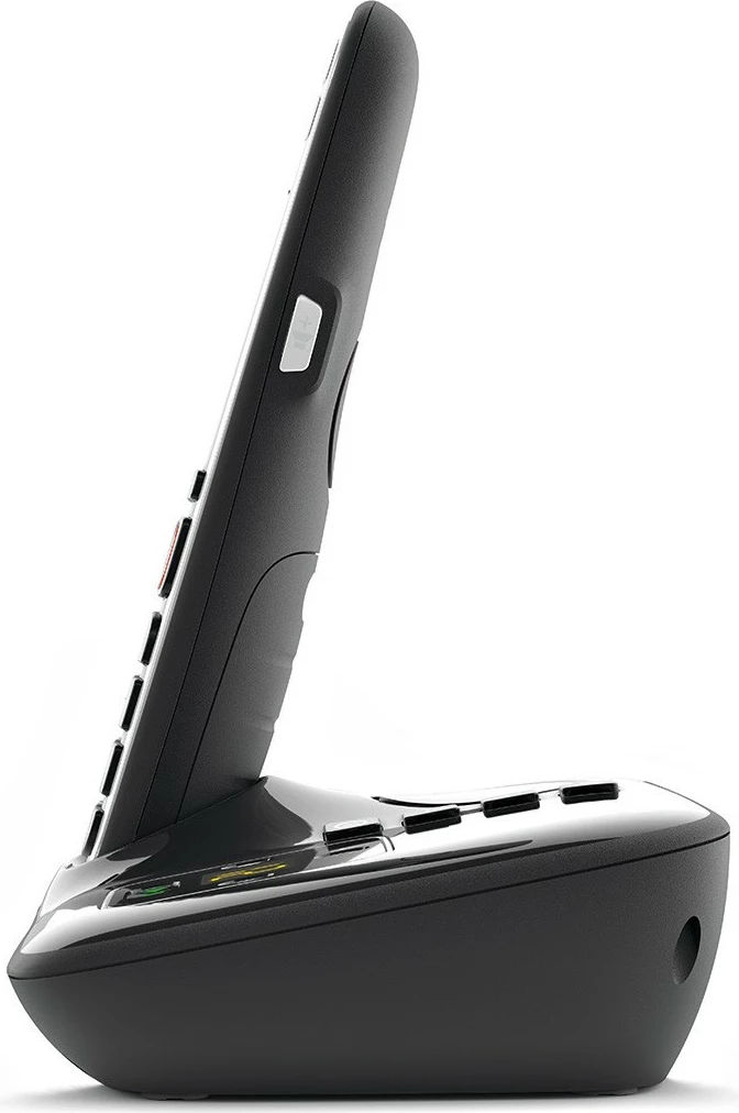 Telefon Gigaset E720A, Analog/DECT, Mbajtës pa tela, 200 kontakte, ID thirrësit, SMS, e zezë