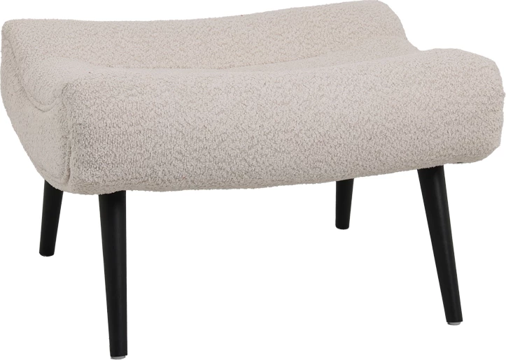 Karrige boucle me tabure, ngjyrë bezhë, 97x80x100cm