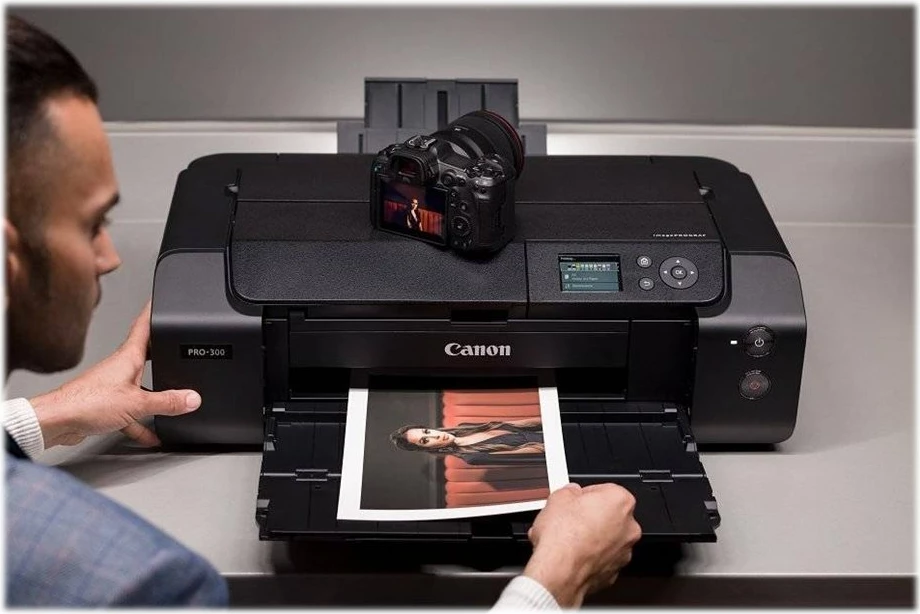 Printer i madhësisë A3+ Canon imagePROGRAF PRO-300, 10 bojëra pigment, Wi-Fi, i zi