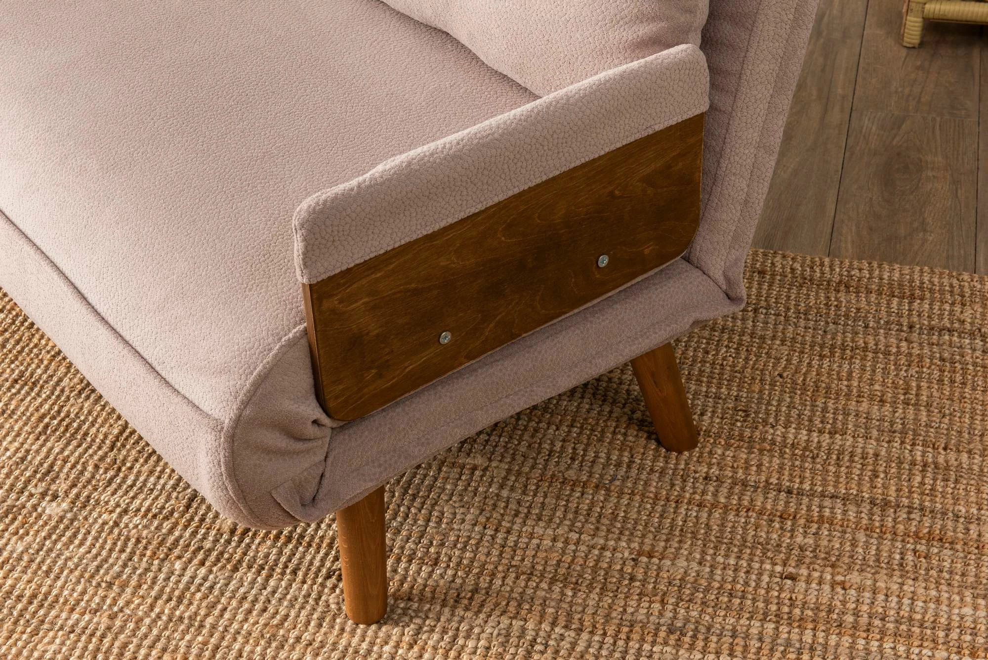 Divan-krevat dy ulëshe, Cosmo, ngjyrë mink, Atelier del Sofa