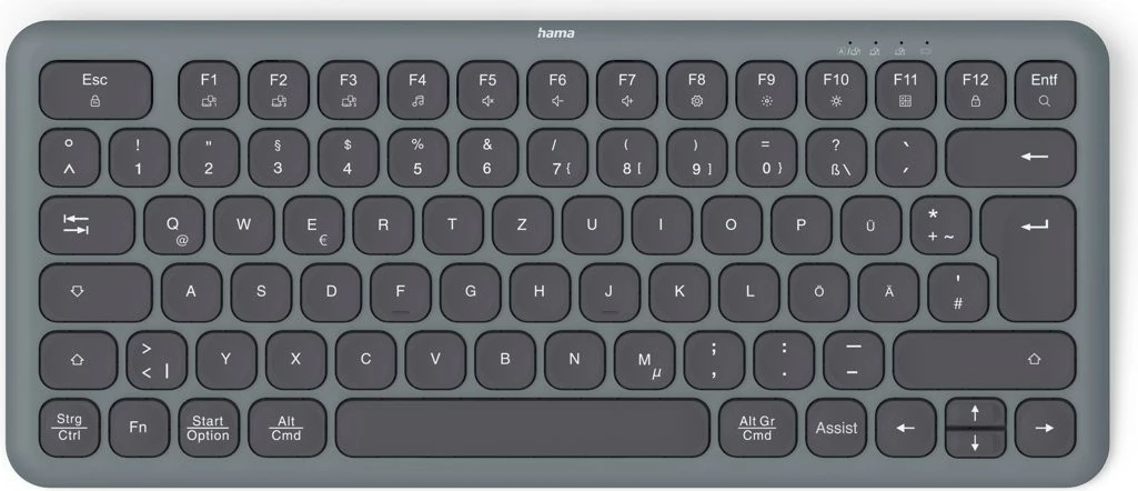 Set tastierë dhe maus Hama WKM-500, wireless, USB/Bluetooth, i zi/gri