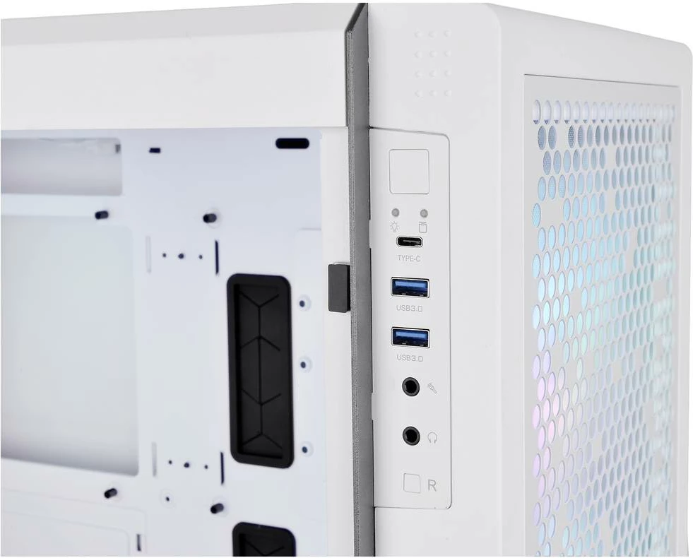 Kasë Thermaltake Ceres 500 TG ARGB Snow White, Midi Tower, xham i temperuar, ARGB, e bardhë