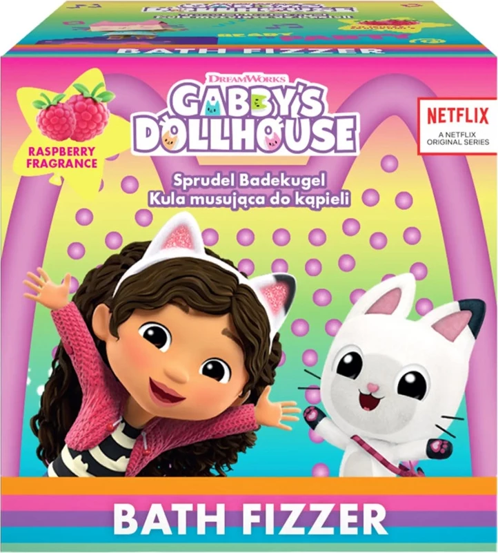 Bombë për banjë uniseks Gabby's Dollhouse Fizzing Bath Bomb Raspberry 165g