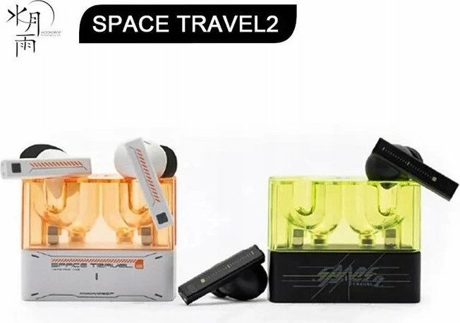 Kufje Moondrop Space Travel 2, TWS Bluetooth 6.0, 24 orë bateri, me mikrofon, të bardha