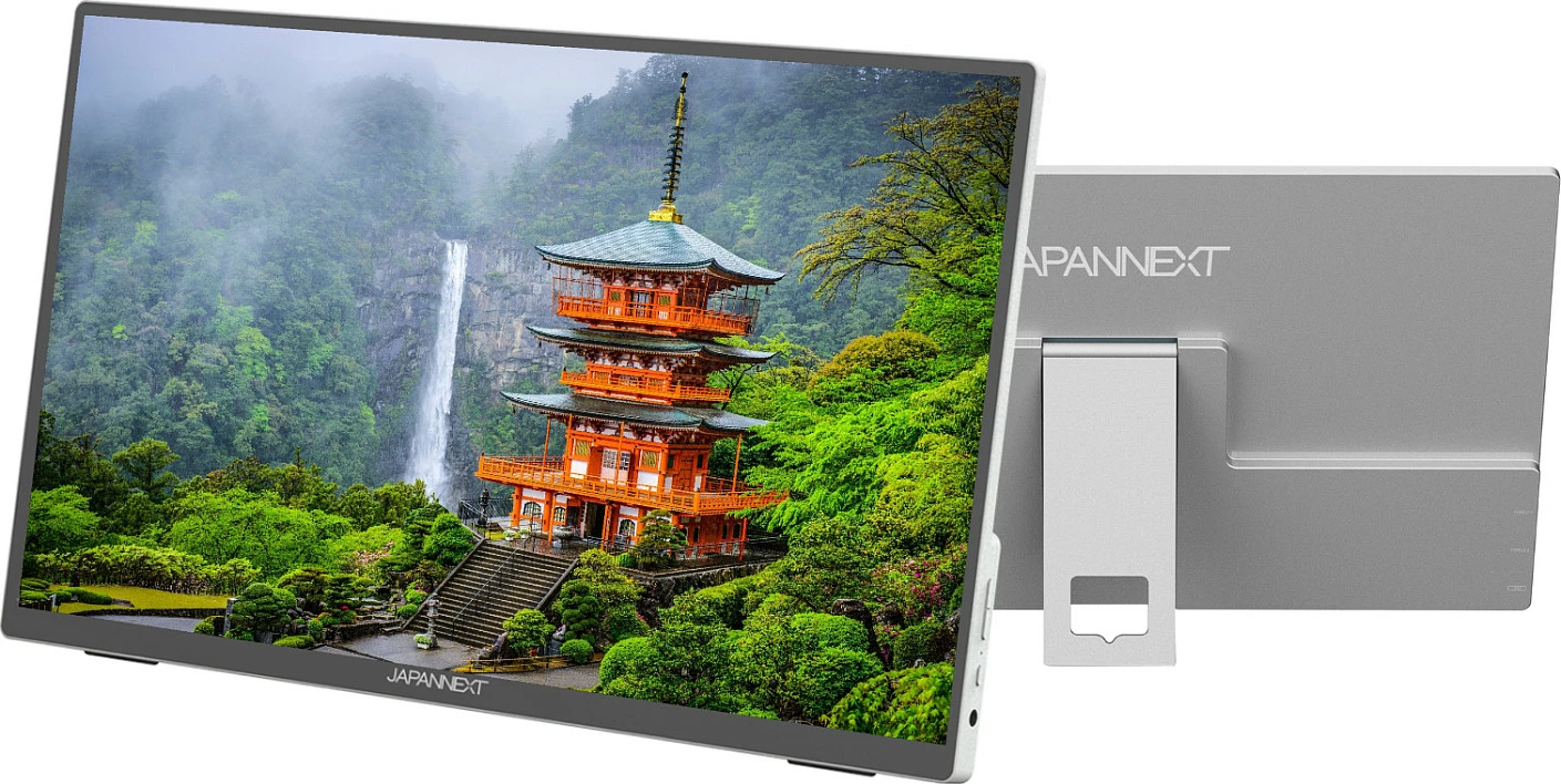 Monitor portativ JAPANNEXT JN-MD-I156FHDR-T, 15.6", Full HD IPS, 60Hz, HDR10, gri